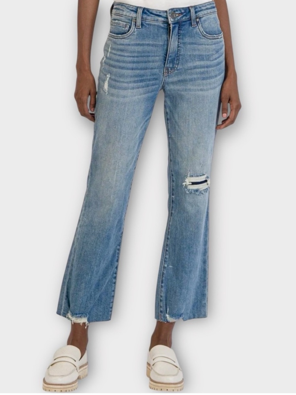 Kut from the Kloth Kelsey Fab Ab Ankle Flare High Rise Jean Size 10
